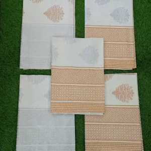 Gold Work Jaipuri Cotton Bedsheet 100x108