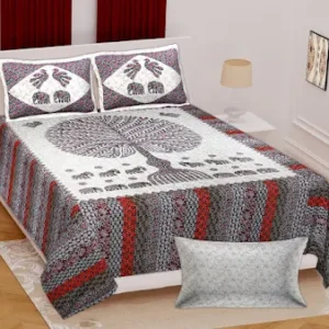 Traditional Jaipuri Cotton Bedsheet 100x108
