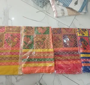 Kantha Work Hand Stitch Cotton Bedsheet 93x108